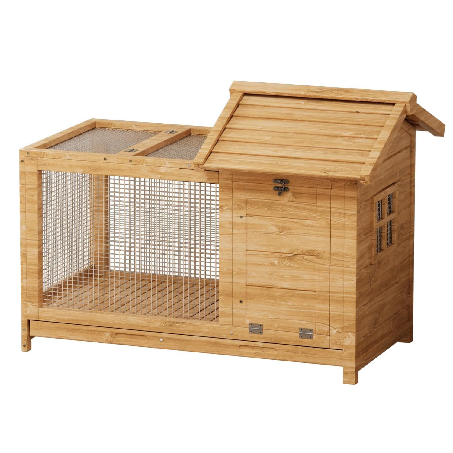 Rabbit Cage Wire - Ahşap Tavşan Kulübesi İç ve Dış