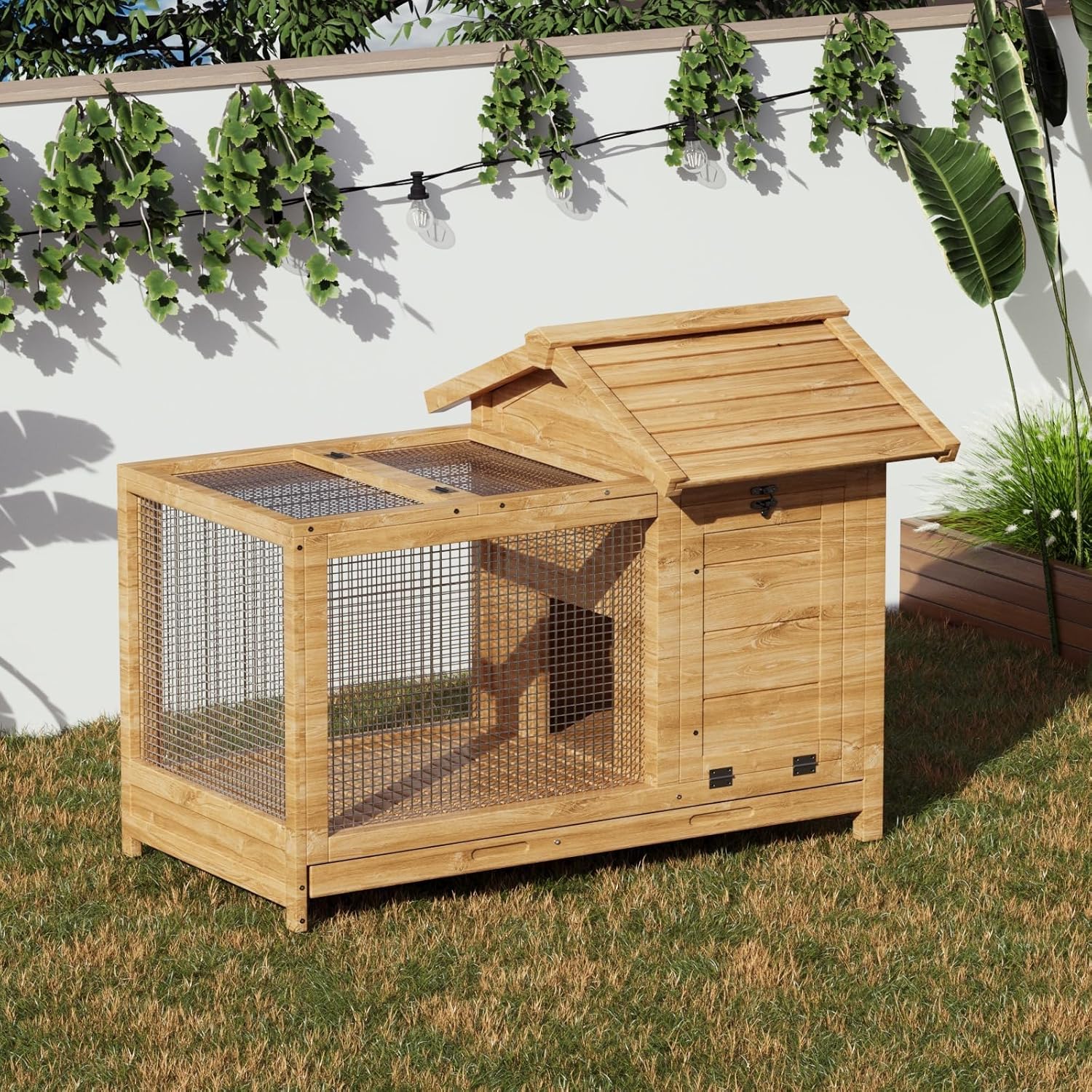 Ahşap Tavşan Kulübesi İç ve Dı - Rabbit Cage Wire incelemesi ve fiyatı
